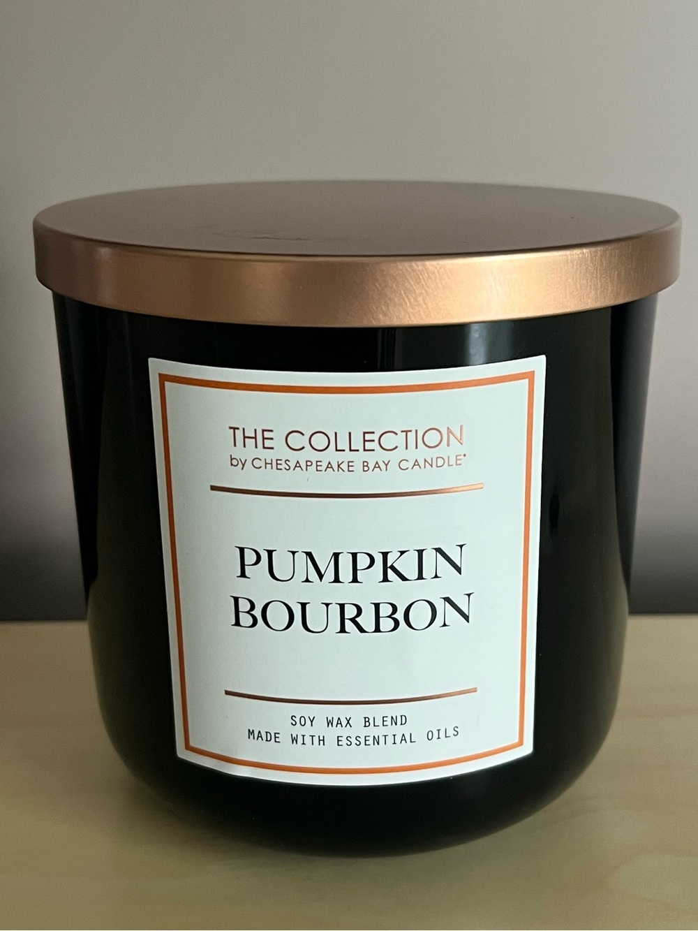 Chesapeake Bay The Collection Pumpkin Bourbon 12 Oz Two Wick Soy Blend Candle